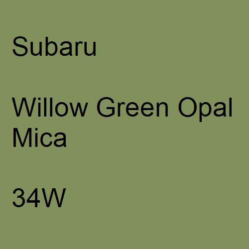 Subaru, Willow Green Opal Mica, 34W.